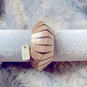 Mia Collection White and Gold Shimmer Bracelet